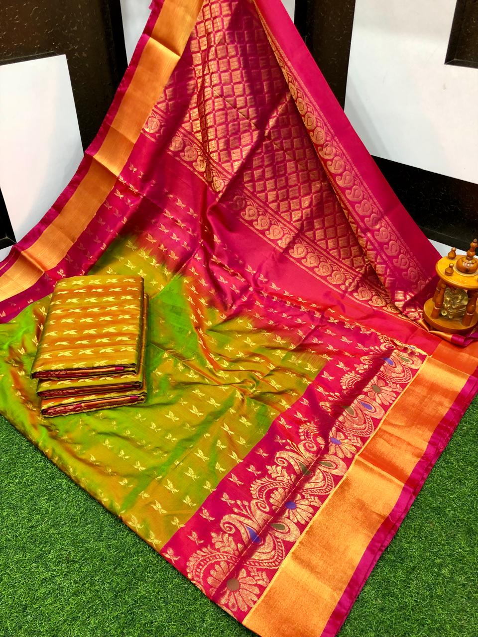Uppada silk Anchulatha border sarees
