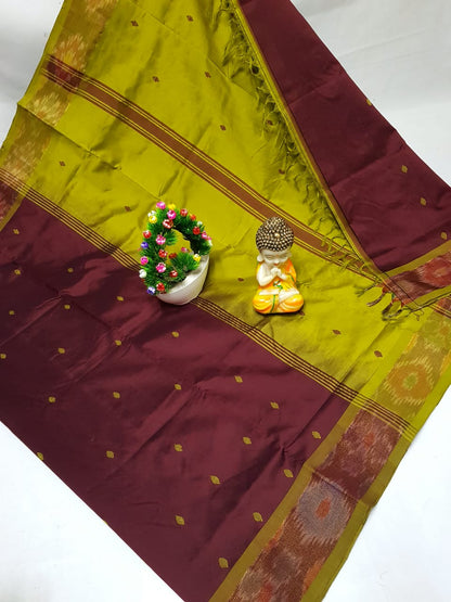 Tripura silk Nakshatra butta sarees with pochampally border