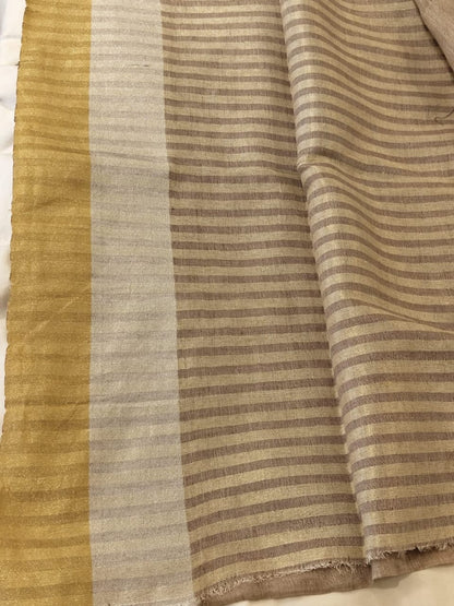 Light brown linen sarees