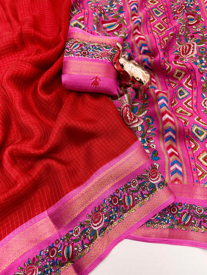 Dola silk sarees with double zari border