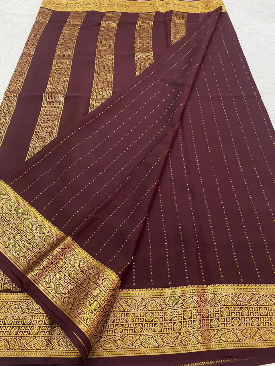 Pure Mysore silk KSIC thickness sarees
