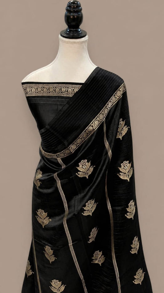 Banarasi semi pure silk katan raw mango sarees