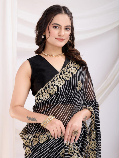 Leheriya Georgette sarees