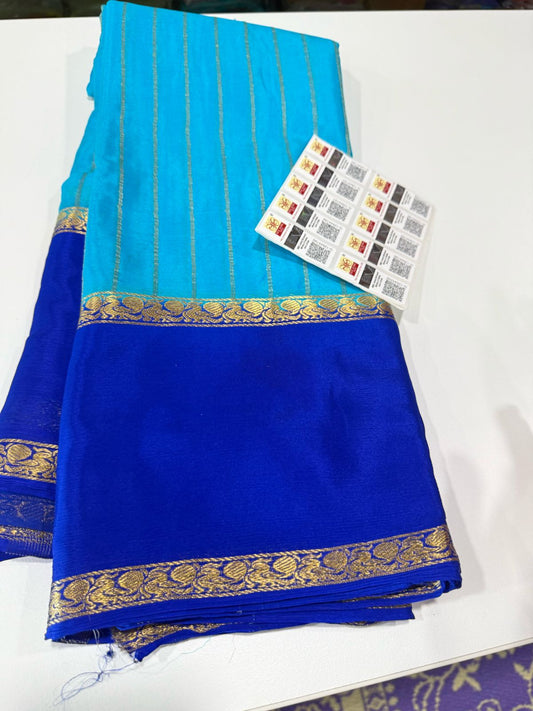 Pure Mysore wrinkle crepe silk sarees