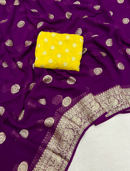 Pure Viscose Georgette sarees