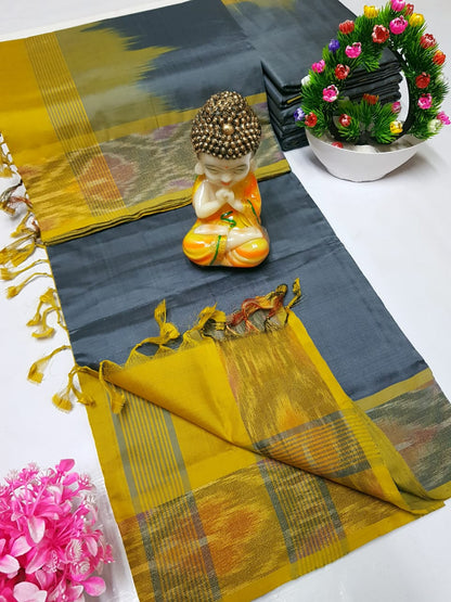 Uppada Tripura silk sarees with small pochampally border