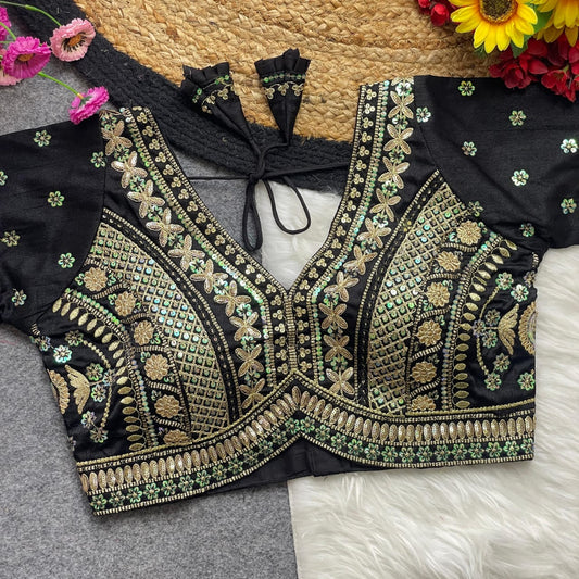 Apple cut embroidered readymade blouse