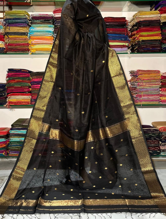 Black Maheshwari sarees