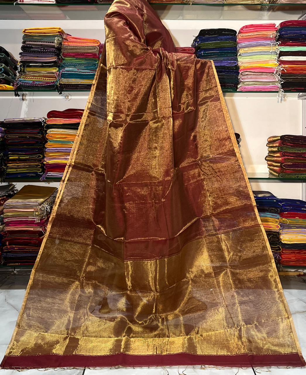 Maheshwari Handloom Tissue silk sarees