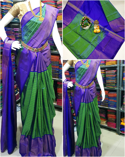 Uppada checks sarees with big border