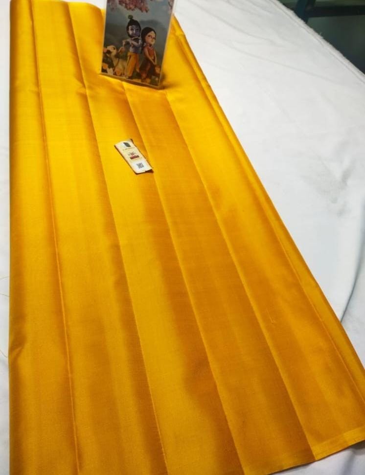 Pure kanchipuram plain soft silk sarees