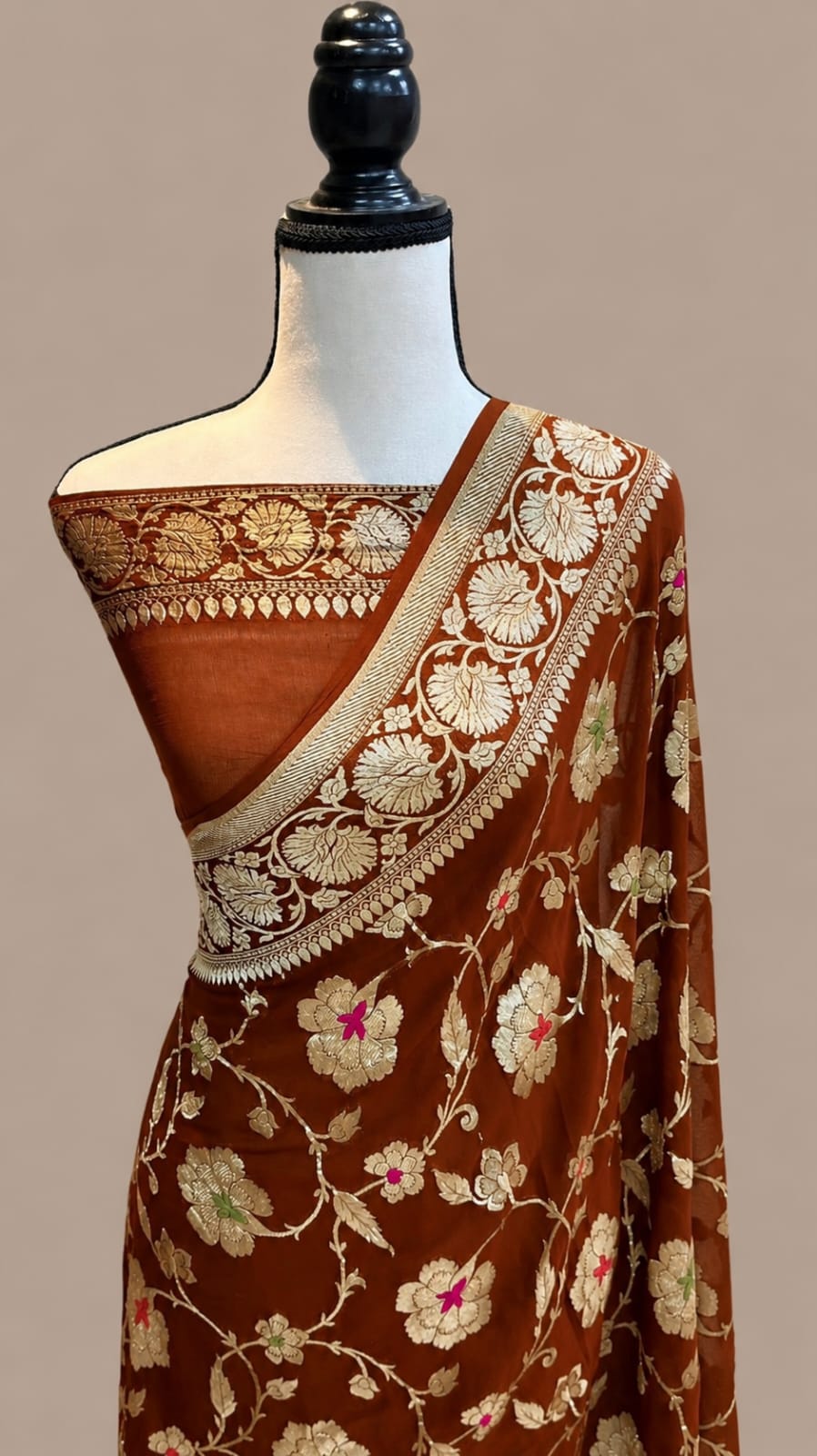 Banarasi semi pure silk georgette sarees