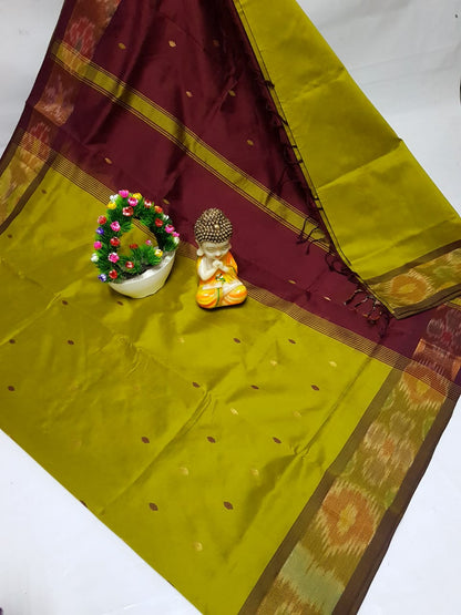 Tripura silk Nakshatra butta sarees with pochampally border