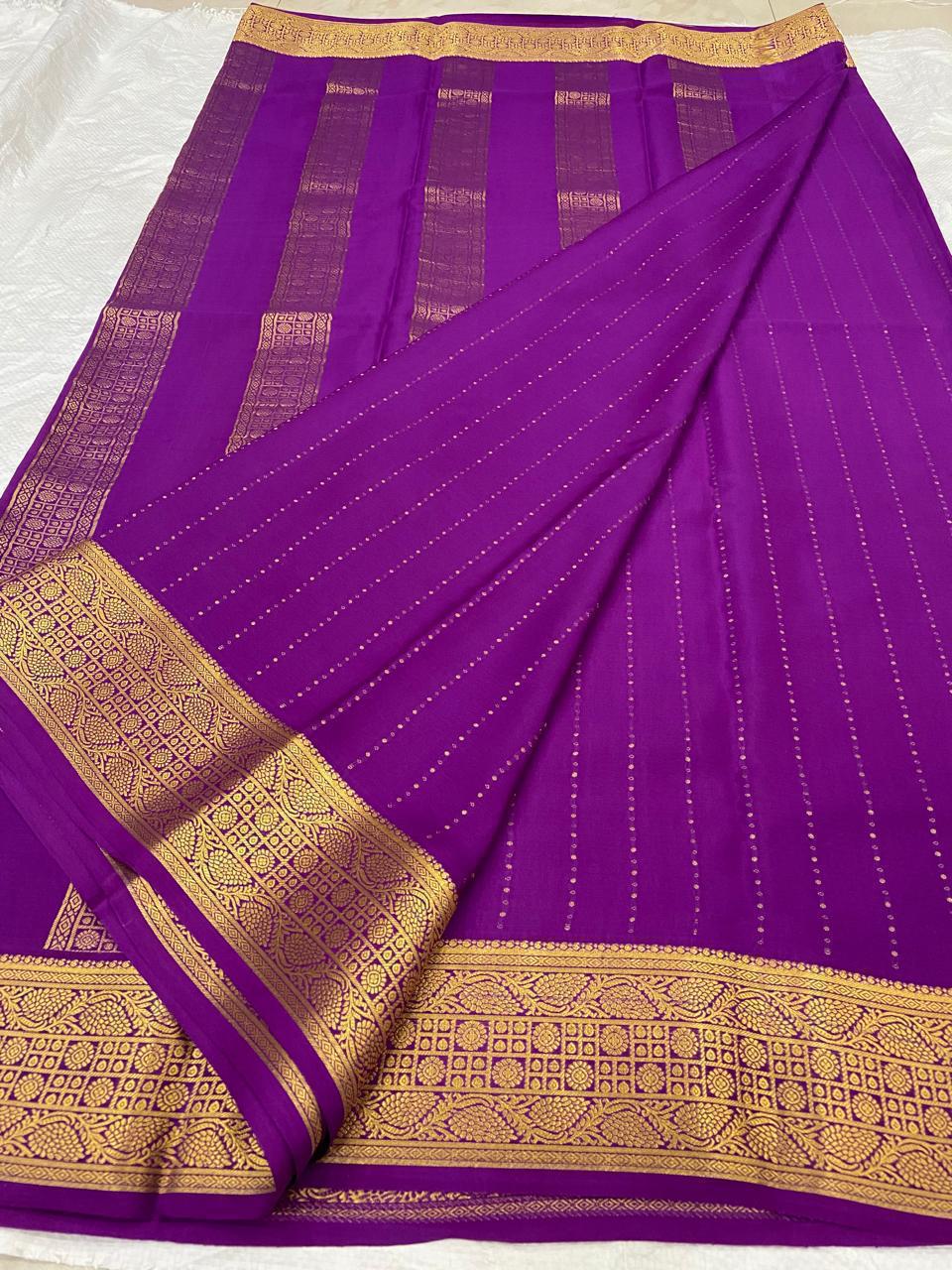 Pure Mysore silk KSIC thickness sarees