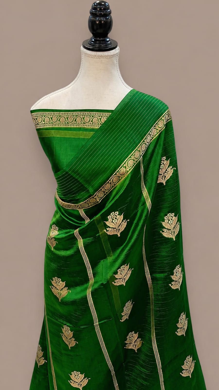 Banarasi semi pure silk katan raw mango sarees