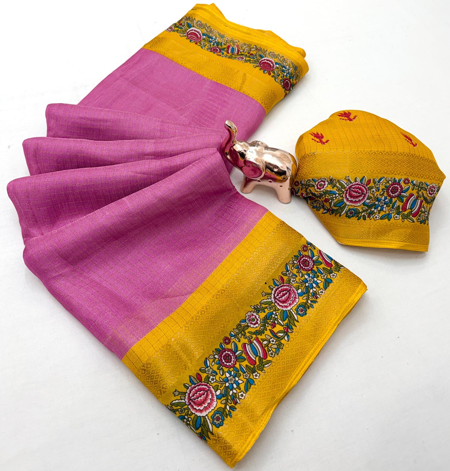 Dola silk sarees with double zari border