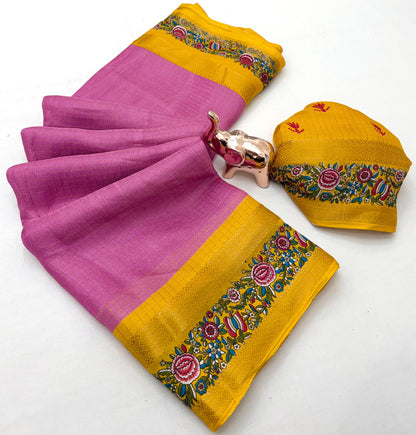 Dola silk sarees with double zari border