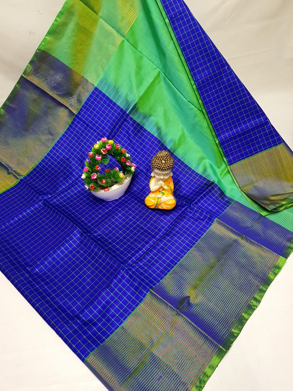 Uppada checks sarees with big border