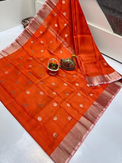 Uppada silk dollar butta sarees
