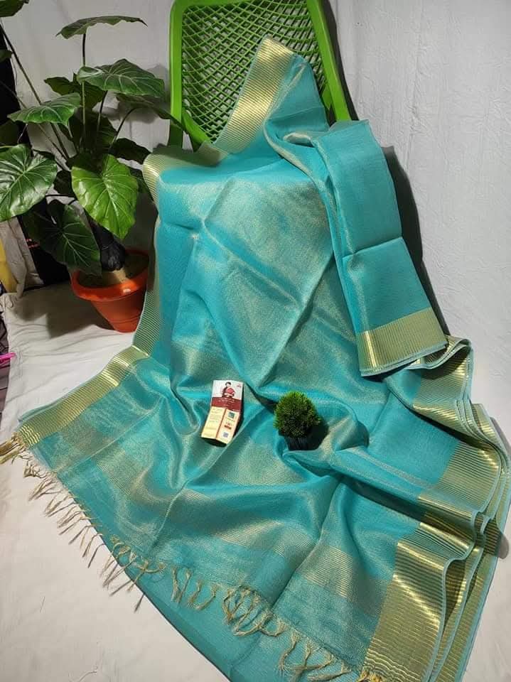 Pure 150 counts Tissue linen sarees