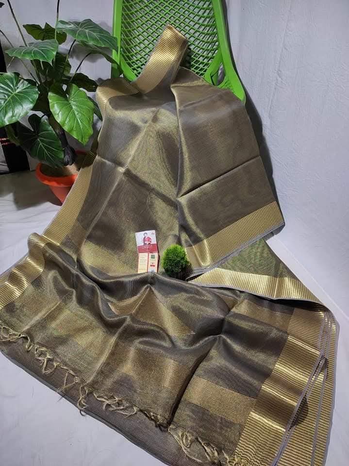 Pure 150 counts Tissue linen sarees