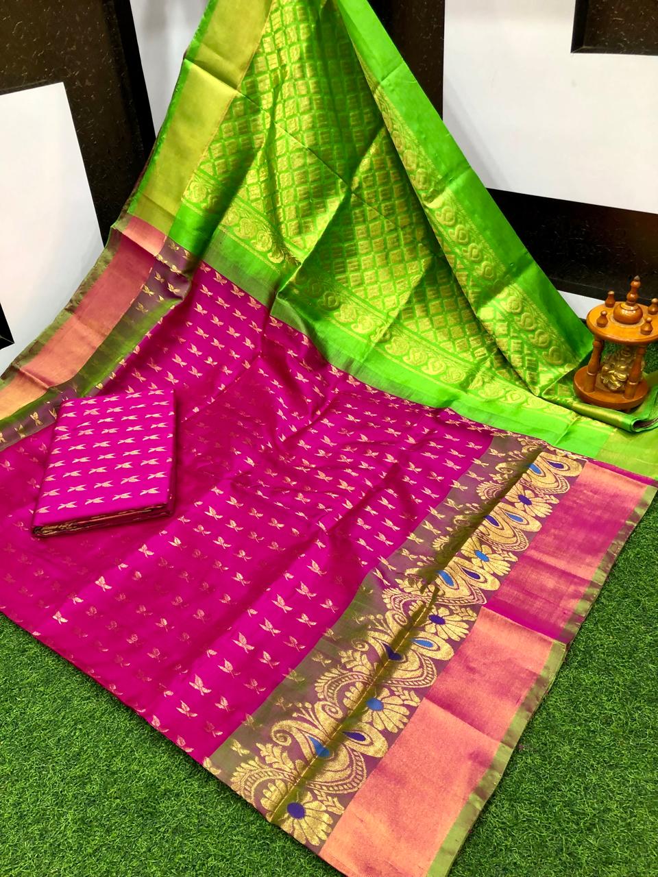 Uppada silk Anchulatha border sarees