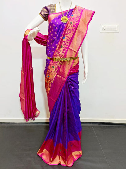 Uppada silk Anchulatha border sarees