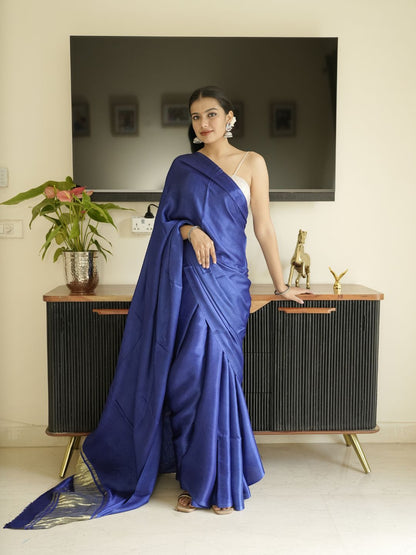 Plain katan soft silk cotton sarees