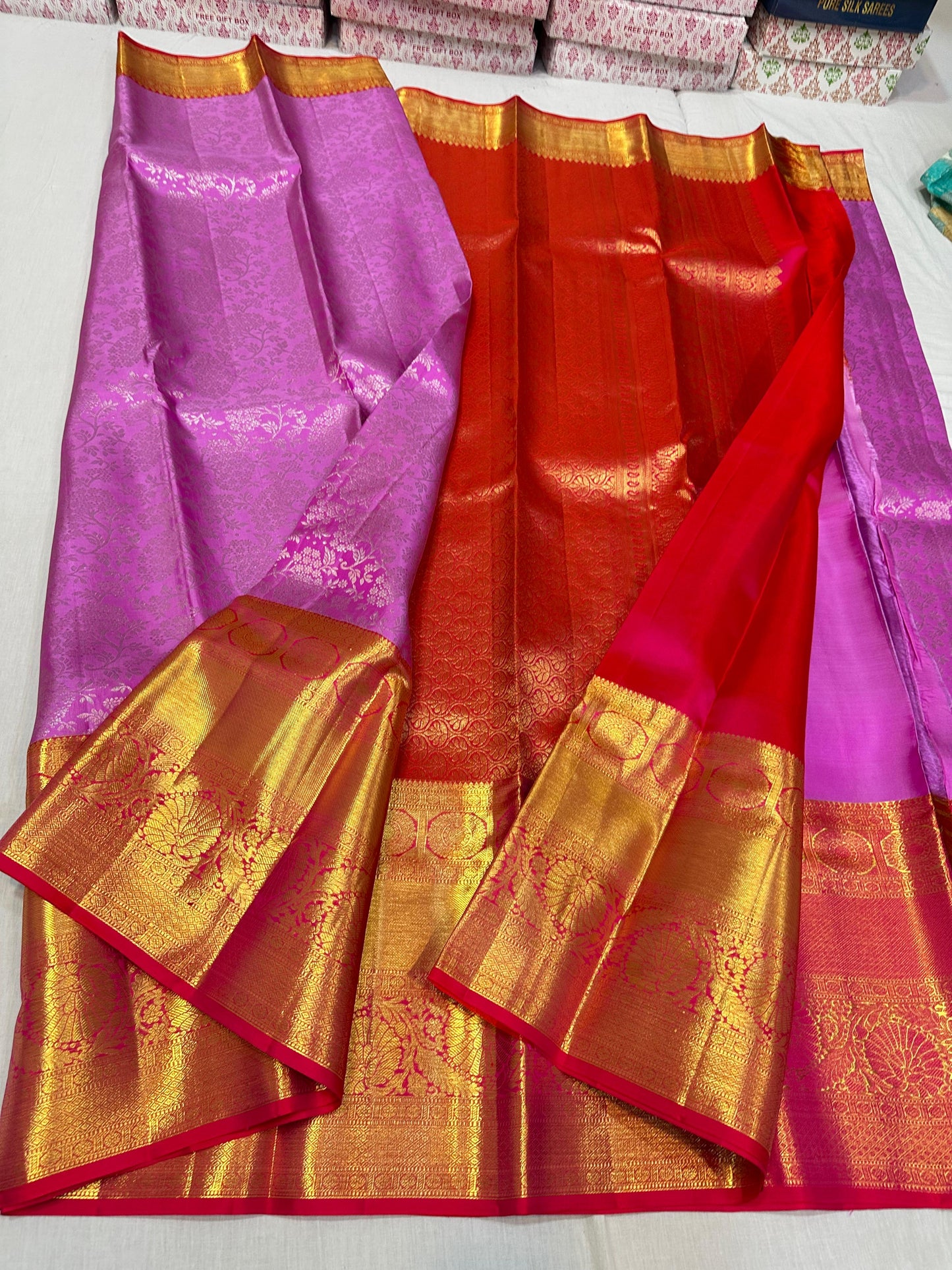 Pure kanchipuram silk wedding sarees