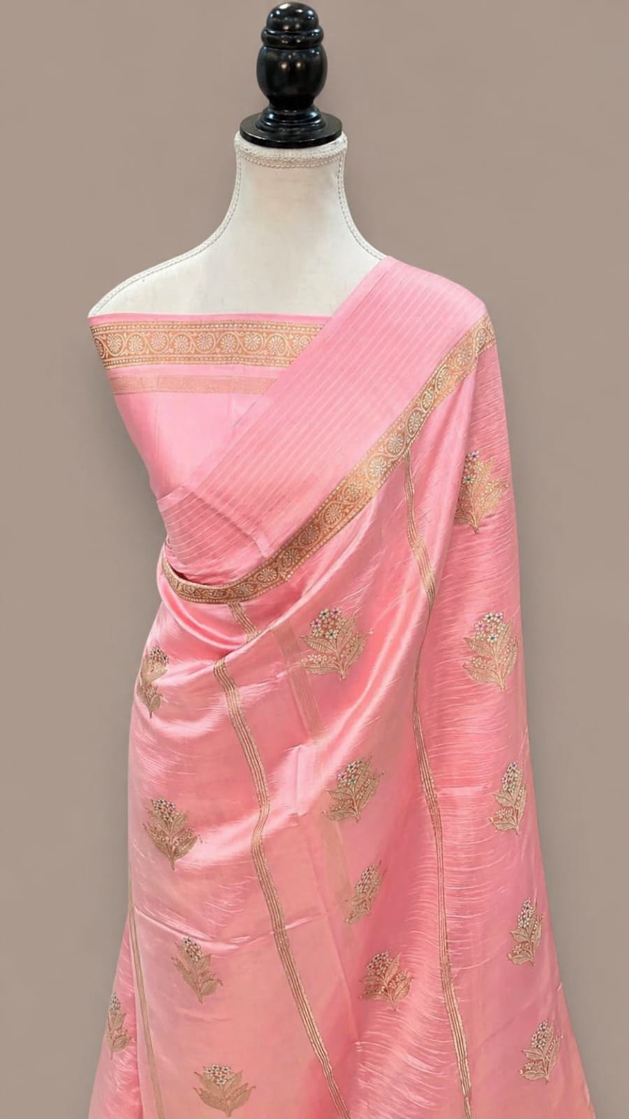 Banarasi semi pure silk katan raw mango sarees