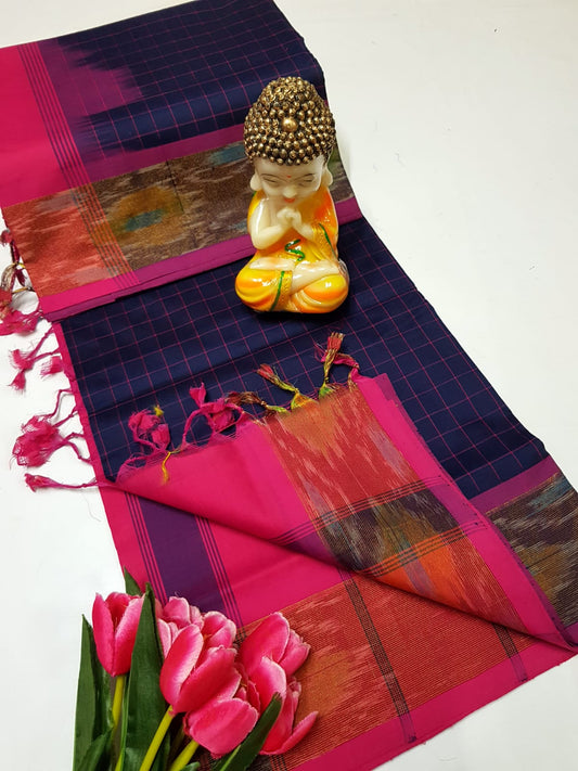 Uppada Tripura silk checks sarees
