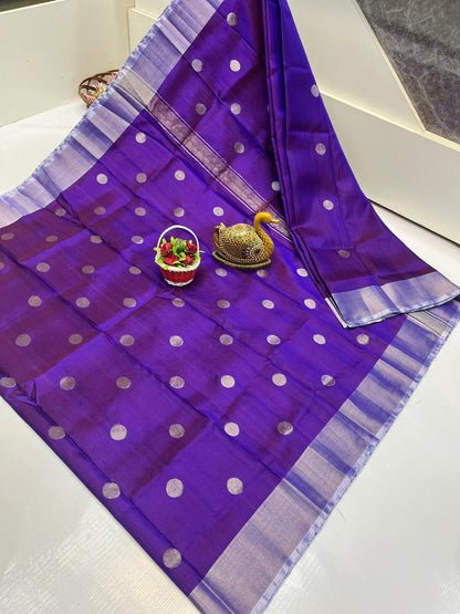 Uppada silk dollar butta sarees