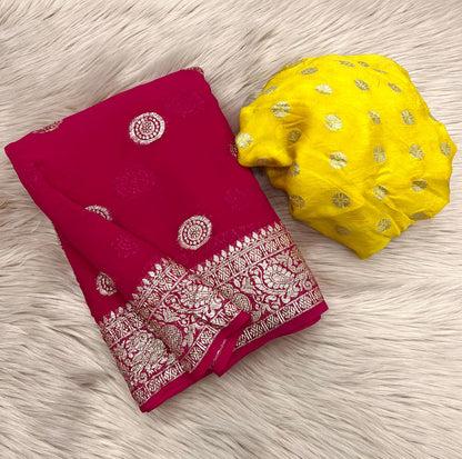 Pure Viscose Georgette sarees