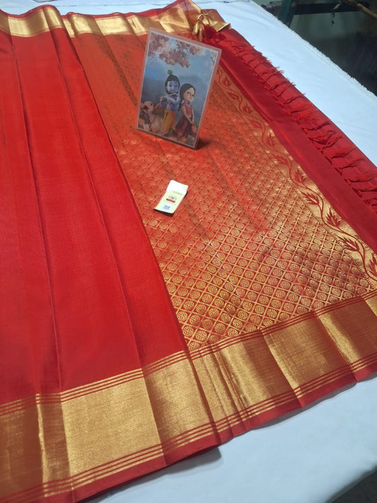Pure kanchipuram plain soft silk sarees