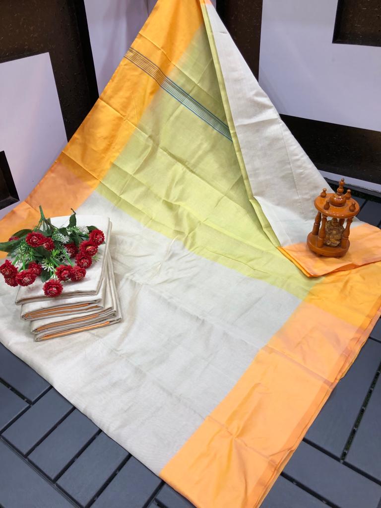 Uppada Tissue sarees with silk border
