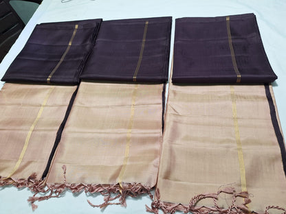 Pure kanchipuram plain silk sarees