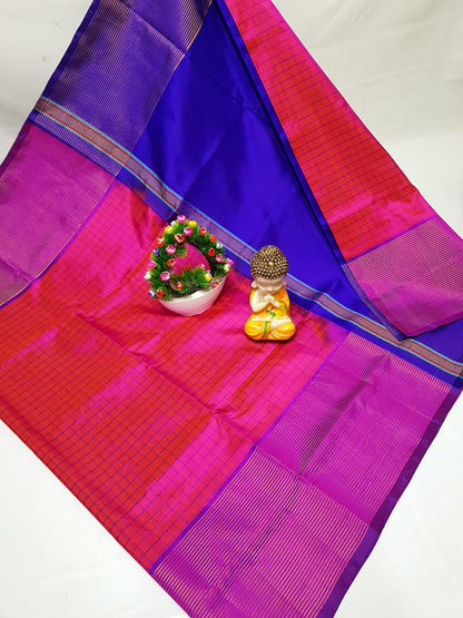 Uppada checks sarees with big border