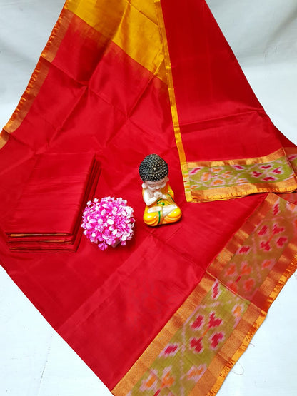 Uppada sarees with small pochampally border
