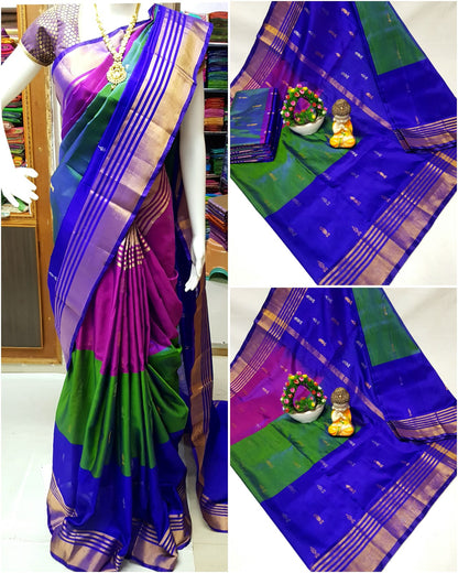 Uppada Tricolour silk sarees