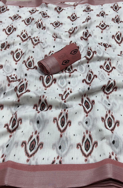 Linen Cotton saree