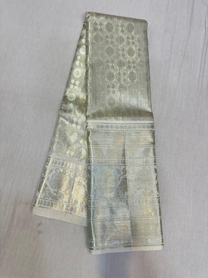 Silver pure kanchipuram bridal silk sarees