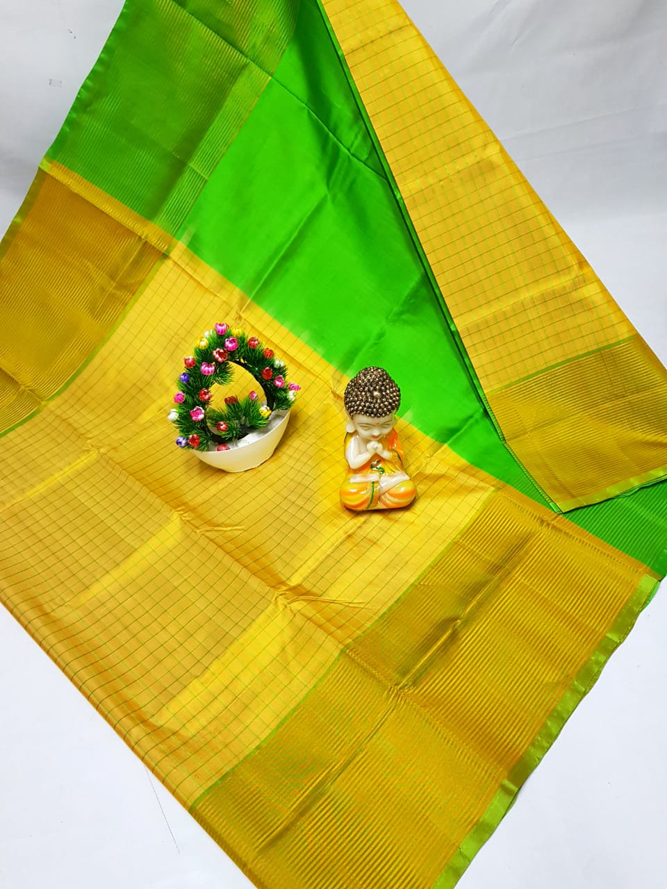 Uppada checks sarees with big border