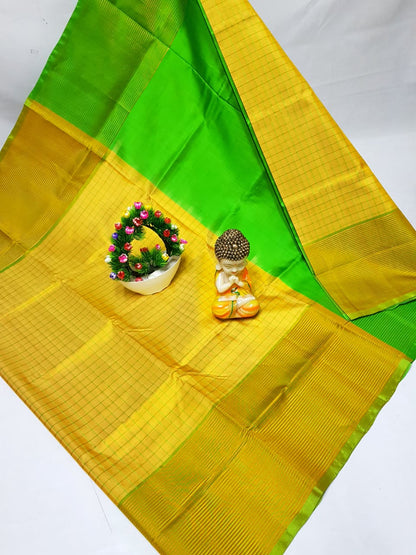 Uppada checks sarees with big border