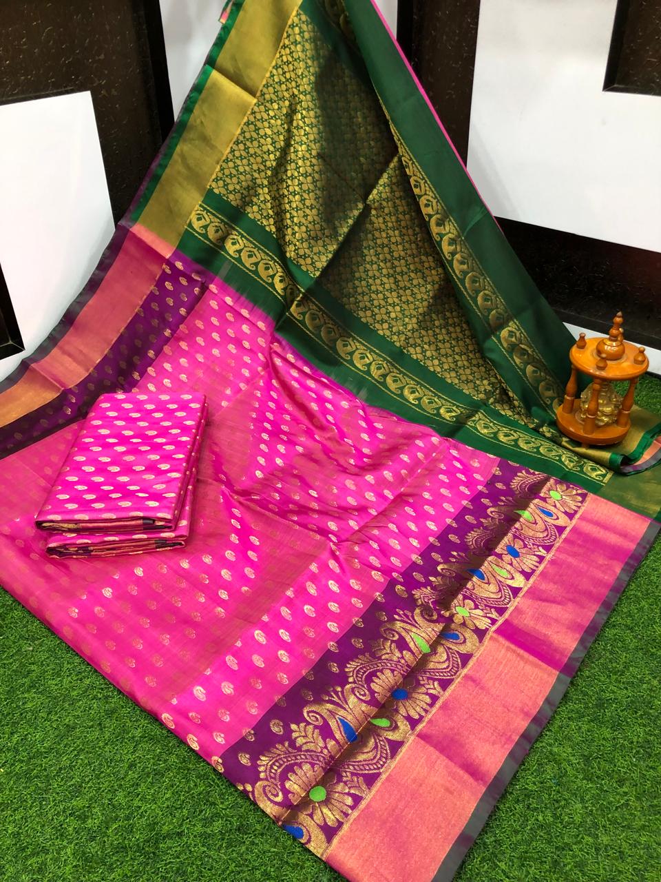 Uppada silk Anchulatha border sarees