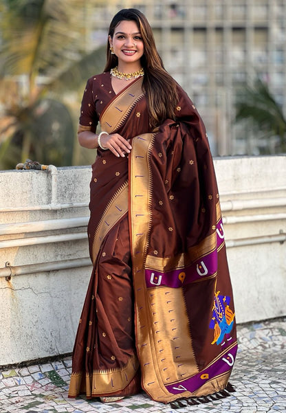 Vittala design Paithani Sarees