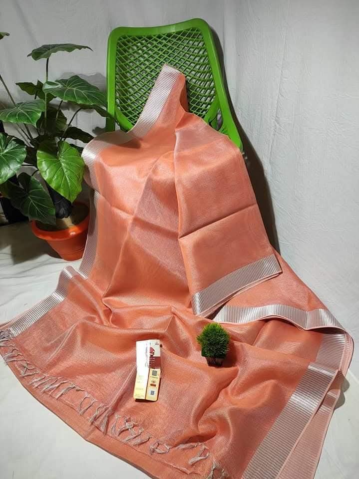 Pure 150 counts Tissue linen sarees