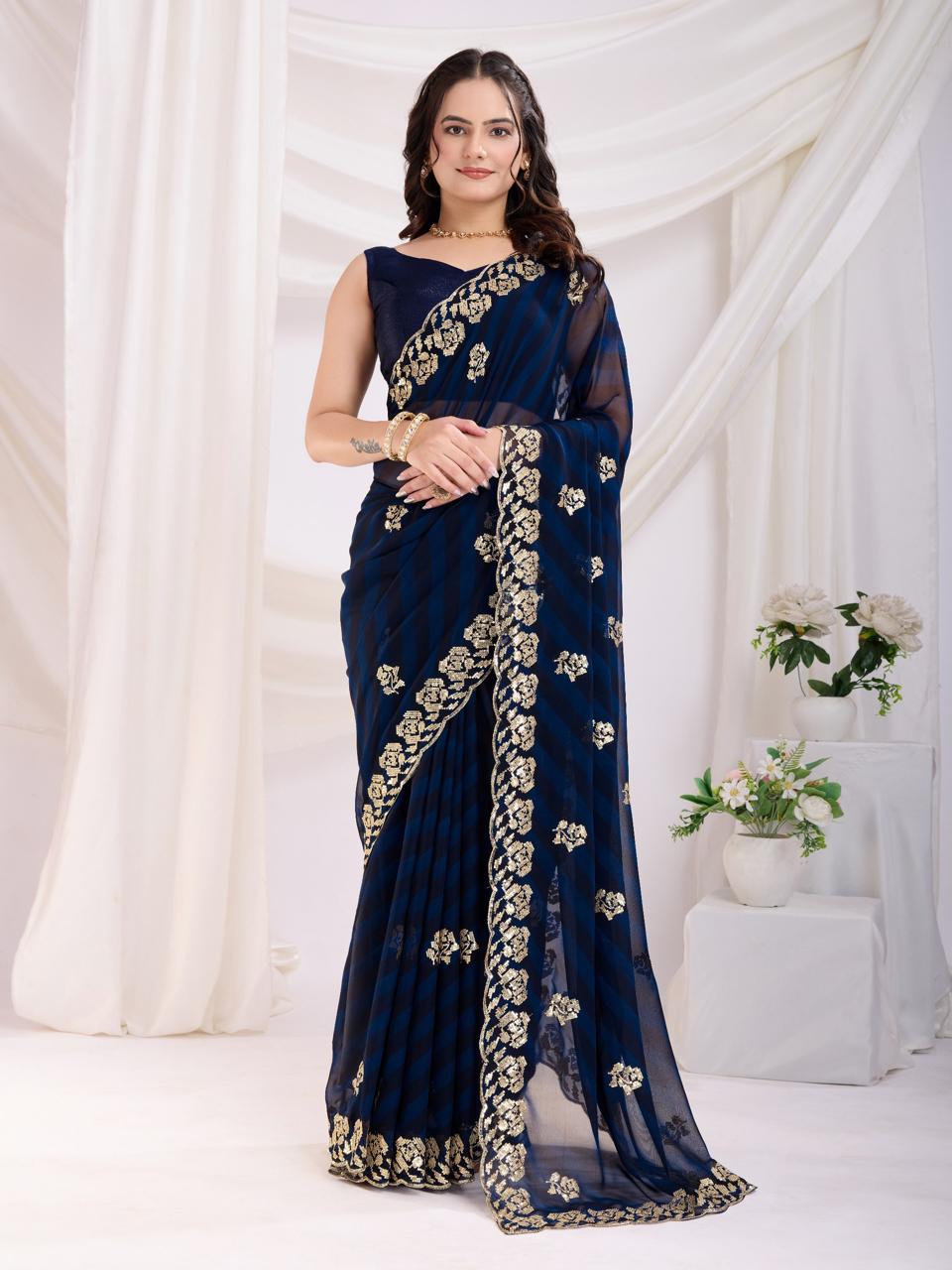 Leheriya Georgette sarees