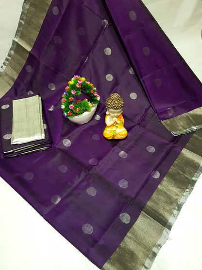 Uppada silk dollar butta sarees