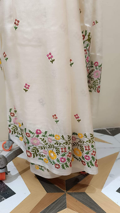 Pure Tussar silk sarees with paithani Border