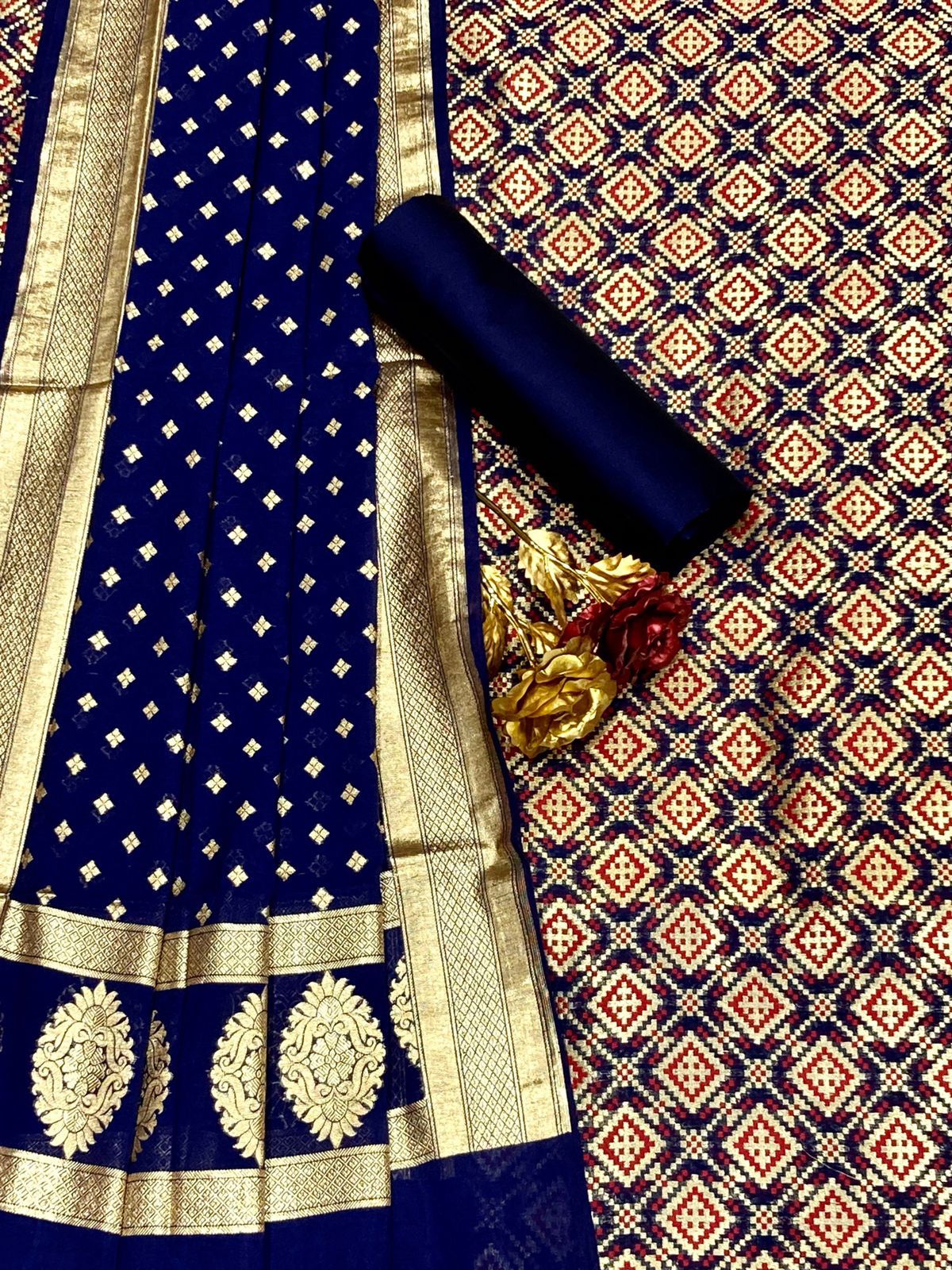 Handloom Banarasi silk suit